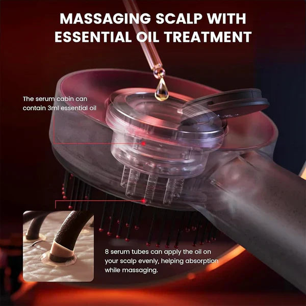 Shopia™ Scalp Massager Brush (Red) – فرشاة تدليك فروة الرأس (حمراء)