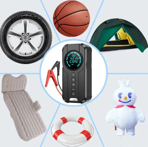 Shopia™Jump Starter With Air Pump جهاز تشغيل البطارية مع منفاخ هواء